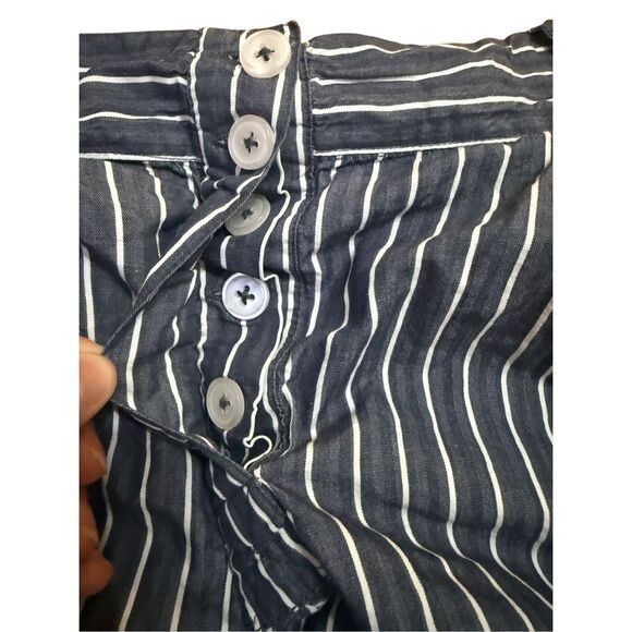 Anthropologie Long Boxer Shorts Blue White Button Fly Sz XL NEW - Picture 6 of 13